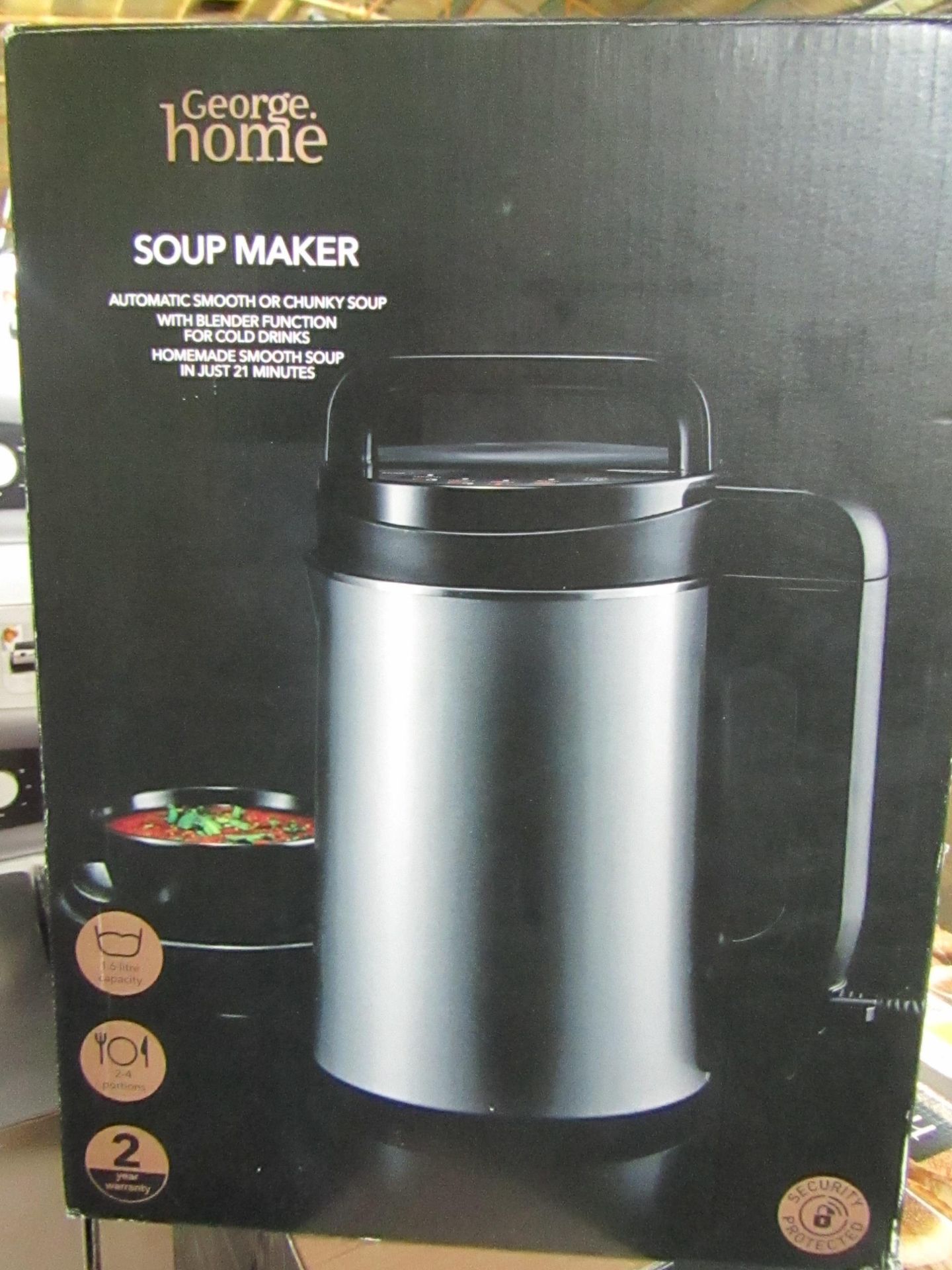 | 2X | 1.6L STAINLESS STEEL SOUP MAKER | UNCHECKED & BOXED | NO ONLINE RESALE | RRP £30 | TOTAL