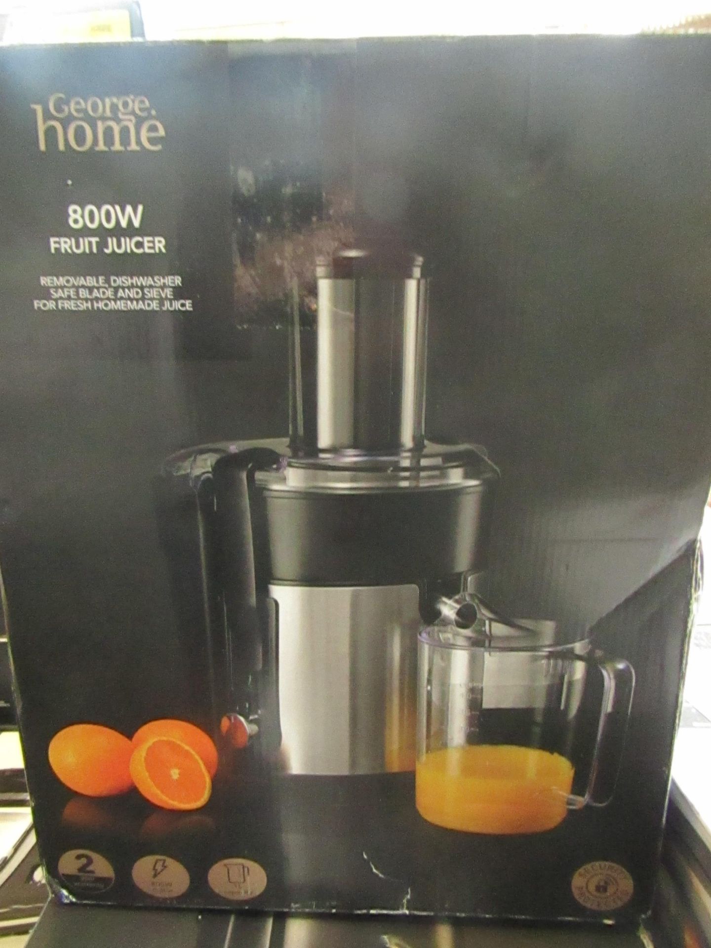 | 2X | 800W 1L STAINLESS STEEL FRUIT JUICER | UNCHECKED & BOXED | NO ONLINE RESALE | RRP £30 | TOTAL