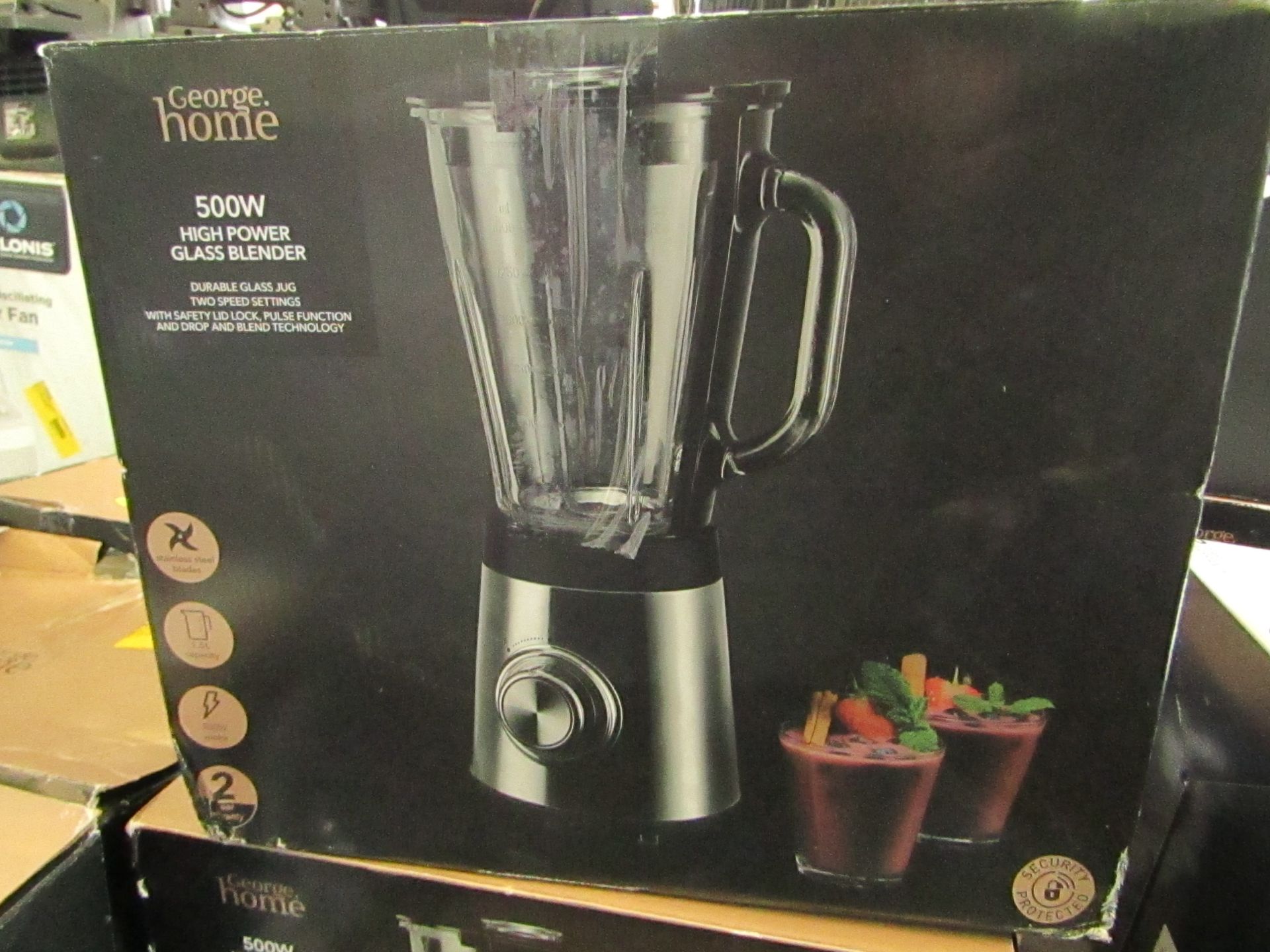 | 2X | 500W 1.5L STAINLESS STEEL HIGH POWER GLASS BLENDER | UNCHECKED & BOXED | NO ONLINE RESALE |