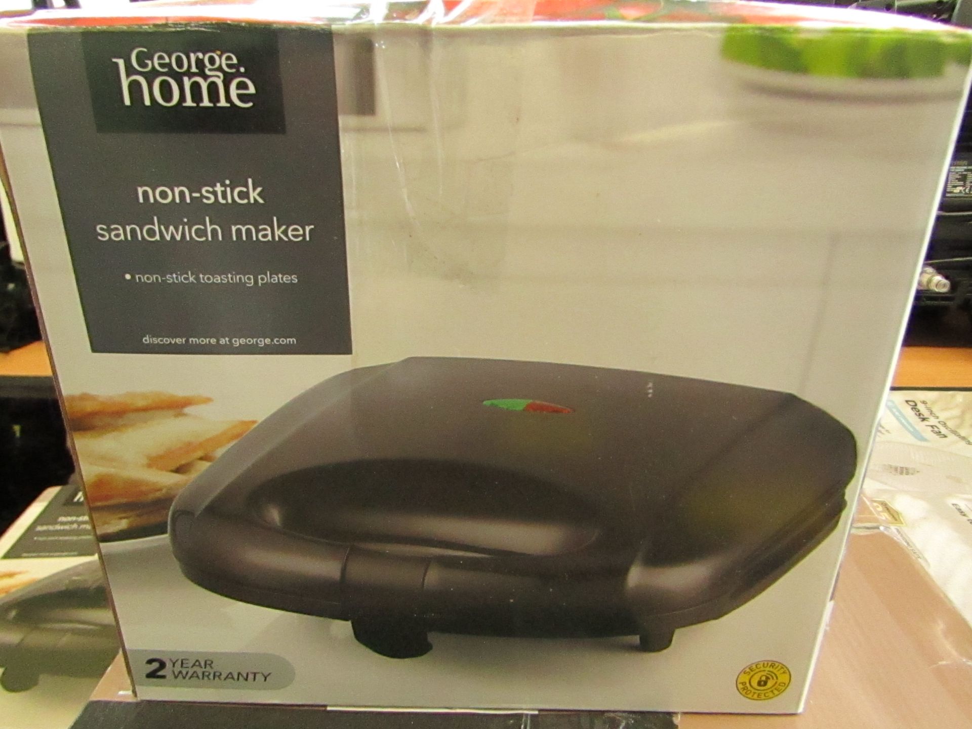 | 6X | NON-STICK SANDWICH MAKER | UNCHECKED & BOXED | NO ONLINE RESALE | RRP £8 | TOTAL LOT RRP £