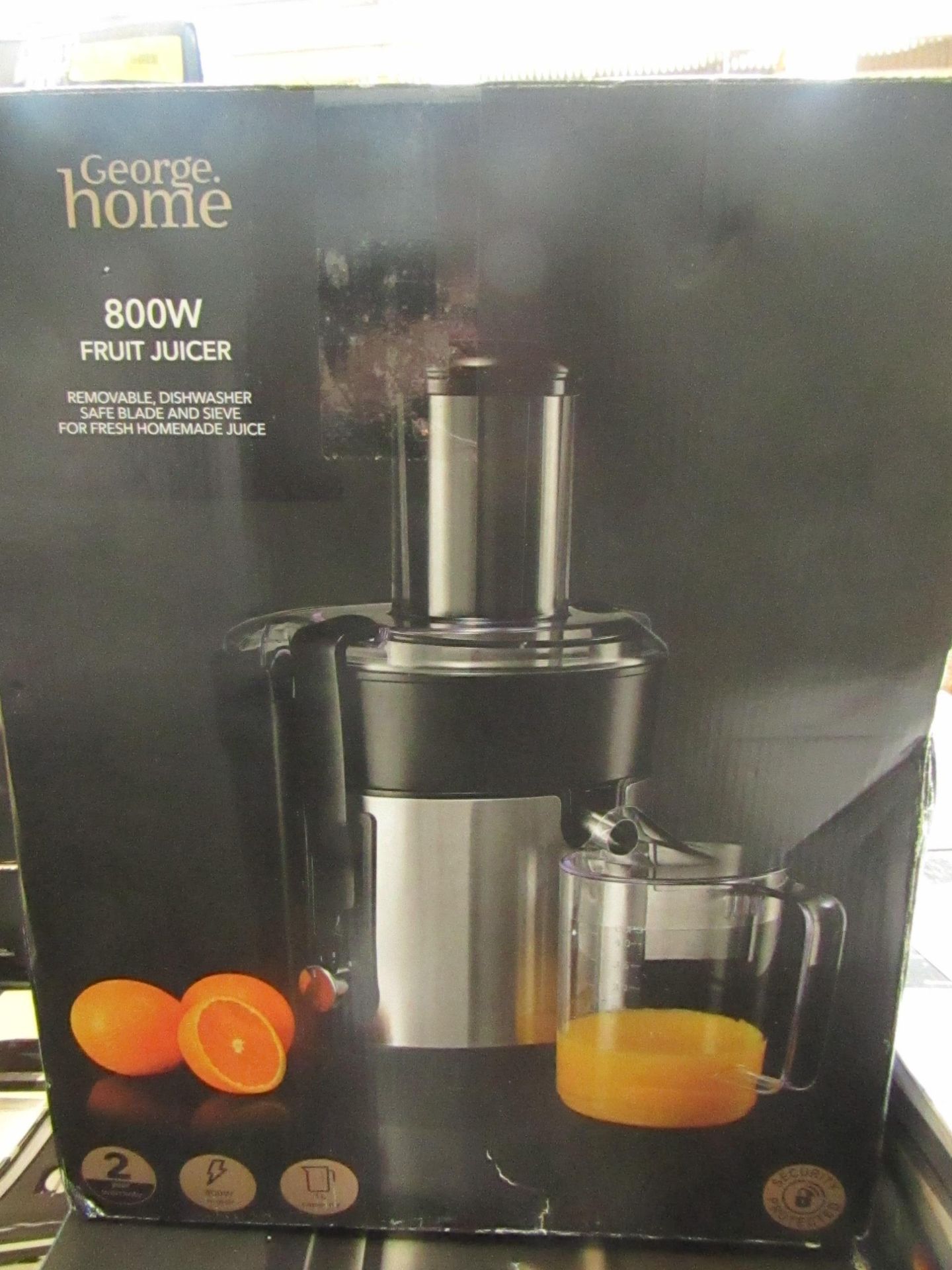 | 2X | 800W 1L STAINLESS STEEL FRUIT JUICER | UNCHECKED & BOXED | NO ONLINE RESALE | RRP £30 | TOTAL