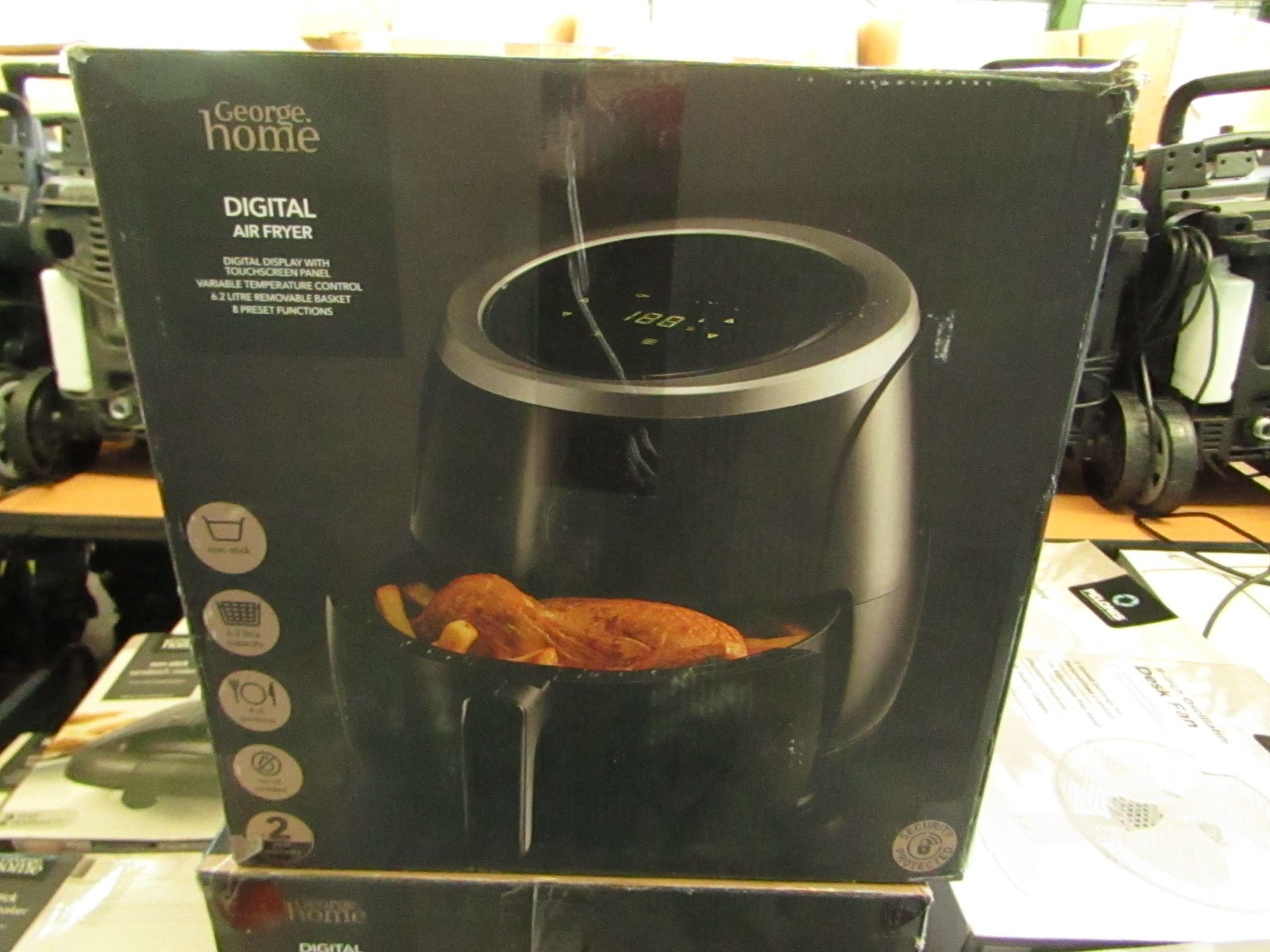 | 1X | 6.2L NON-STICK DIGITAL AIR FRYER | UNCHECKED & BOXED | NO ONLINE RESALE | RRP £55| LOAD REF