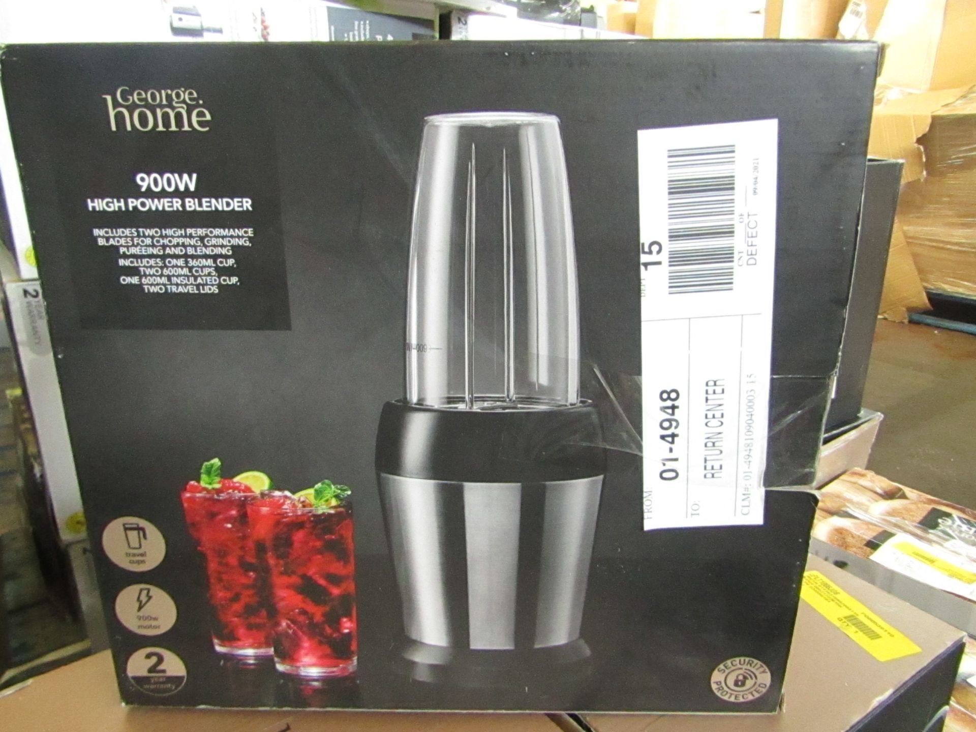 | 2X | 900W STAINLESS TEEL HIGH POWER BLENDER | UNCHECKED & BOXED | NO ONLINE RESALE | RRP £28 |