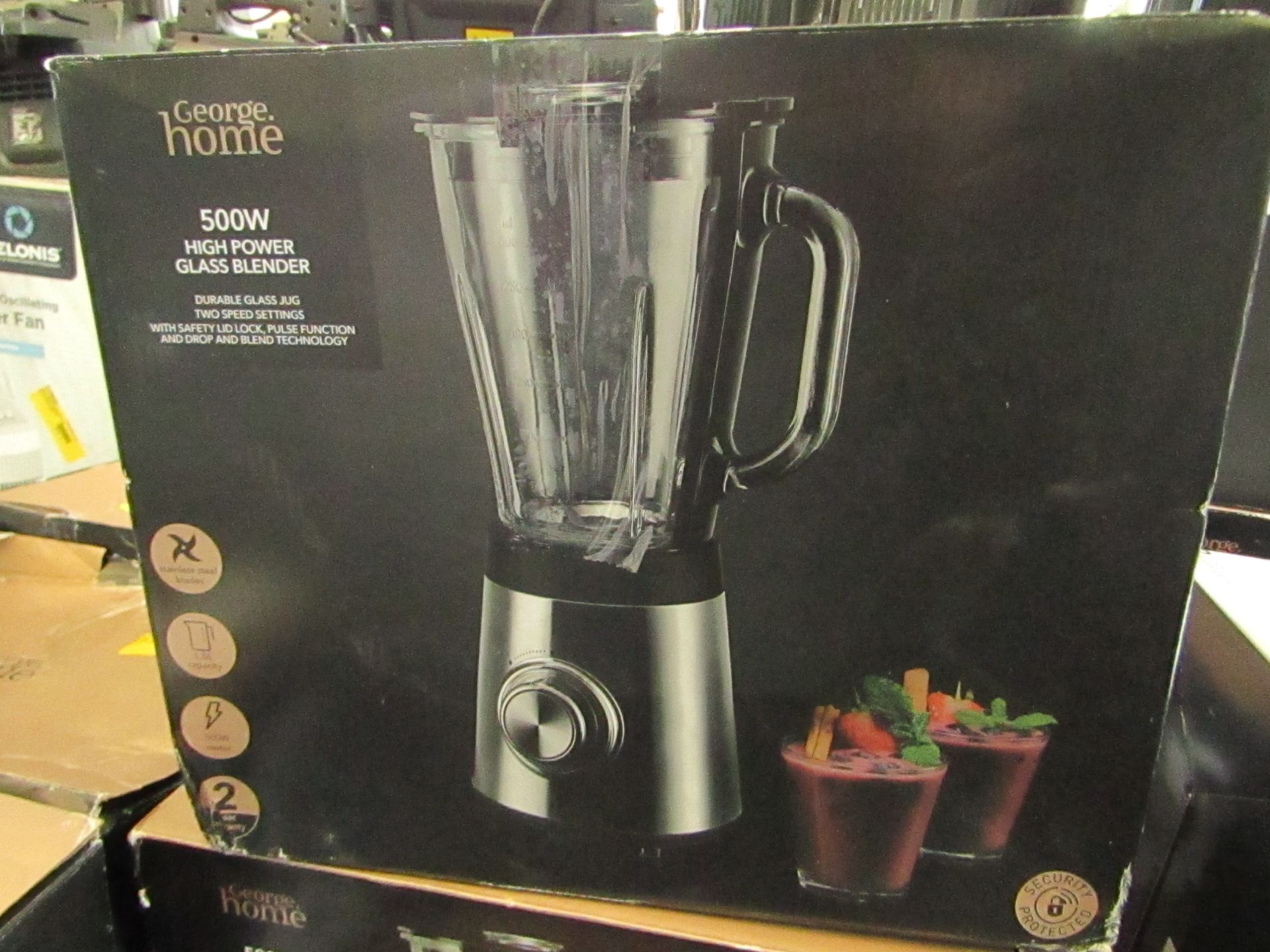 | 2X | 500W 1.5L STAINLESS STEEL HIGH POWER GLASS BLENDER | UNCHECKED & BOXED | NO ONLINE RESALE |