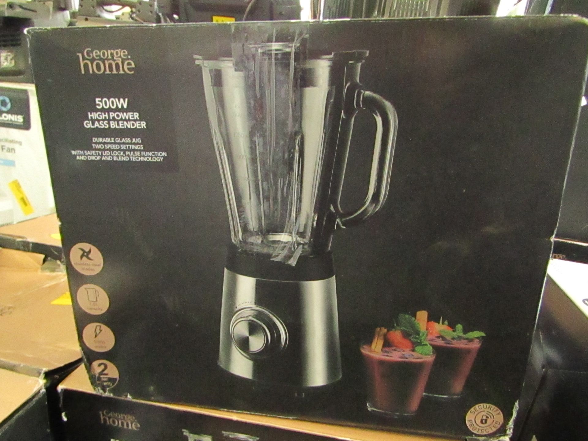 | 2X | 500W 1.5L STAINLESS STEEL HIGH POWER GLASS BLENDER | UNCHECKED & BOXED | NO ONLINE RESALE |