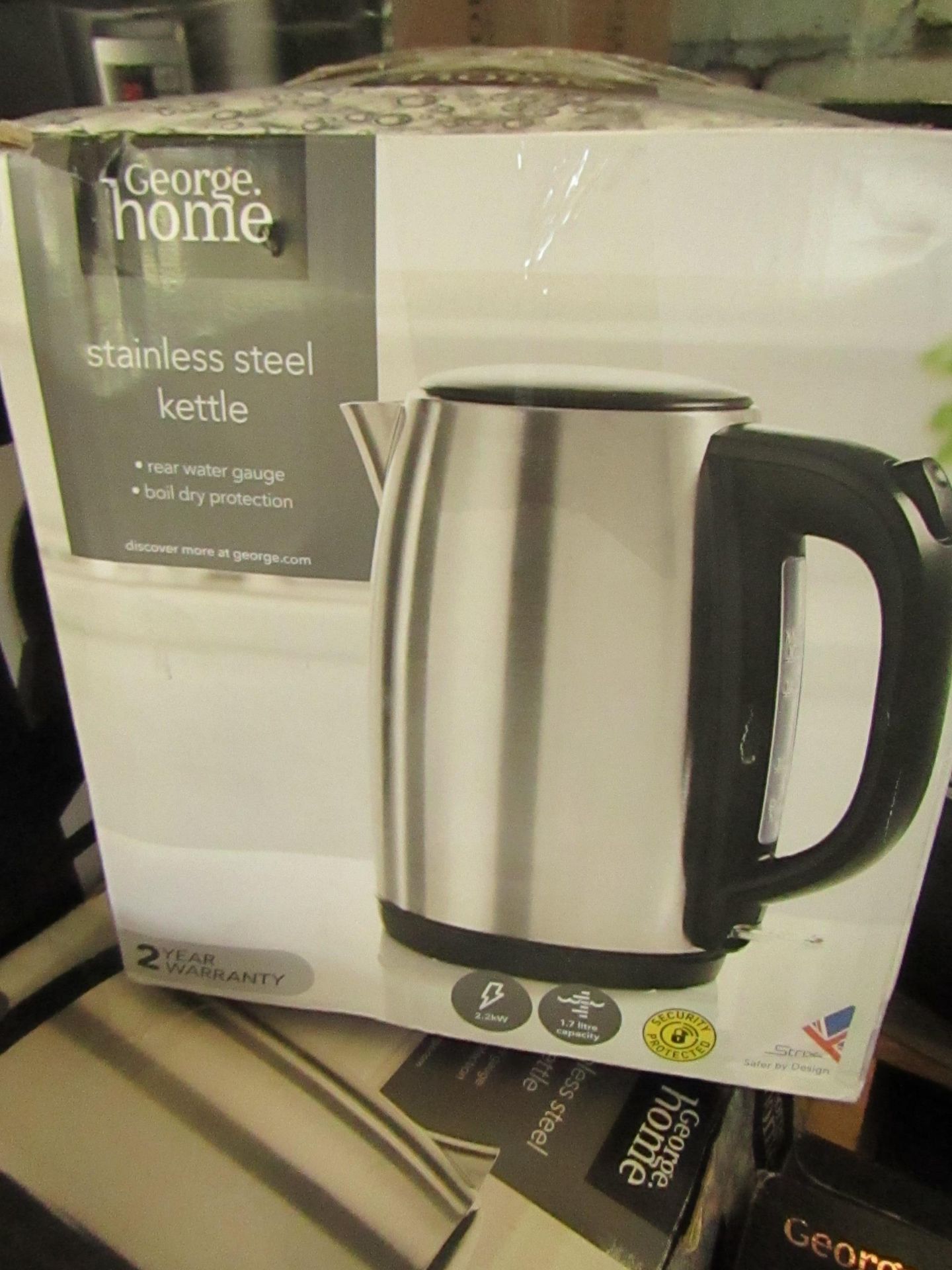 | 3X | 2.2KW 1.7L STAINLESS STEEL KETTLE | UNCHECKED & BOXED | NO ONLINE RESALE | RRP £16 | TOTAL