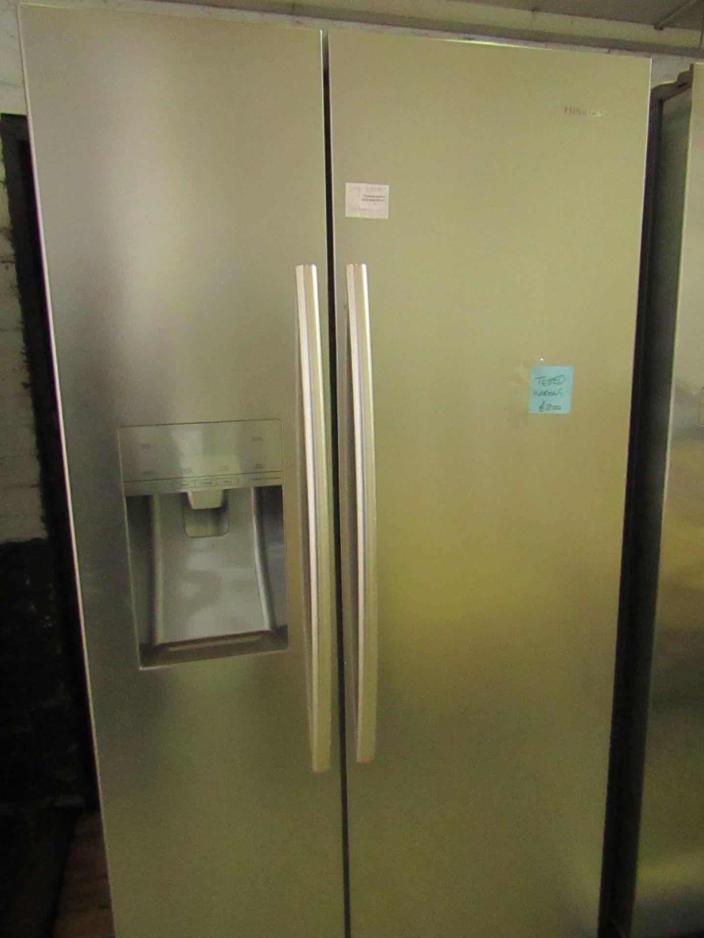 Hisense - Double Fridge Freezer - Tested Working in that It gets cold - Good Condition.