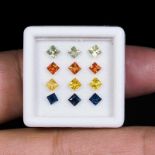 IGL&I Certified - Natural Srilanka Sapphires - 1.96 Carats - (Untreated Unheated) - 12 pieces -