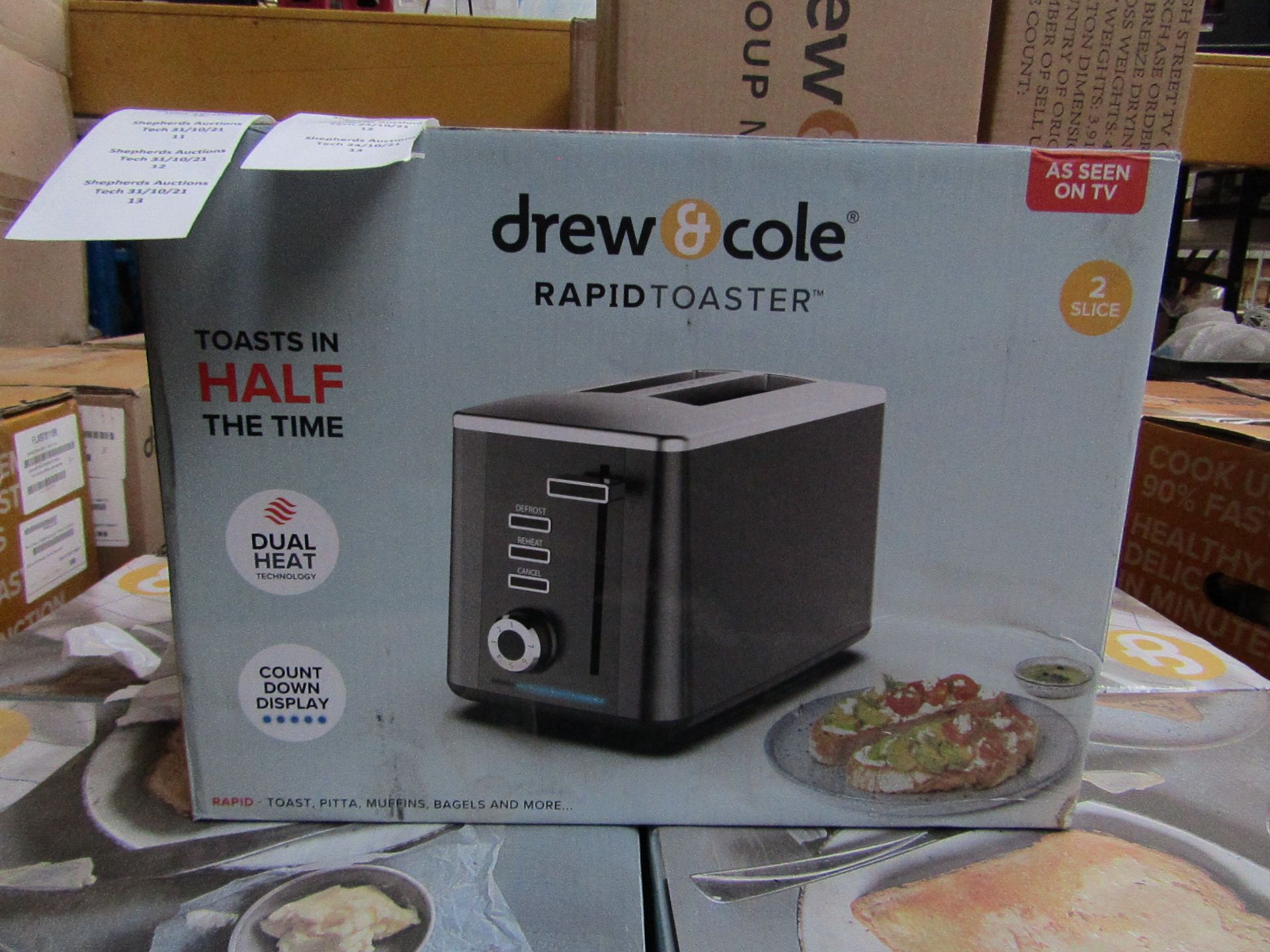 | 1x | DREW AND COLE RAPID 2 SLICE TOASTER | REFURBISHED AND BOXED | NO ONLINE RESALE | SKU - |