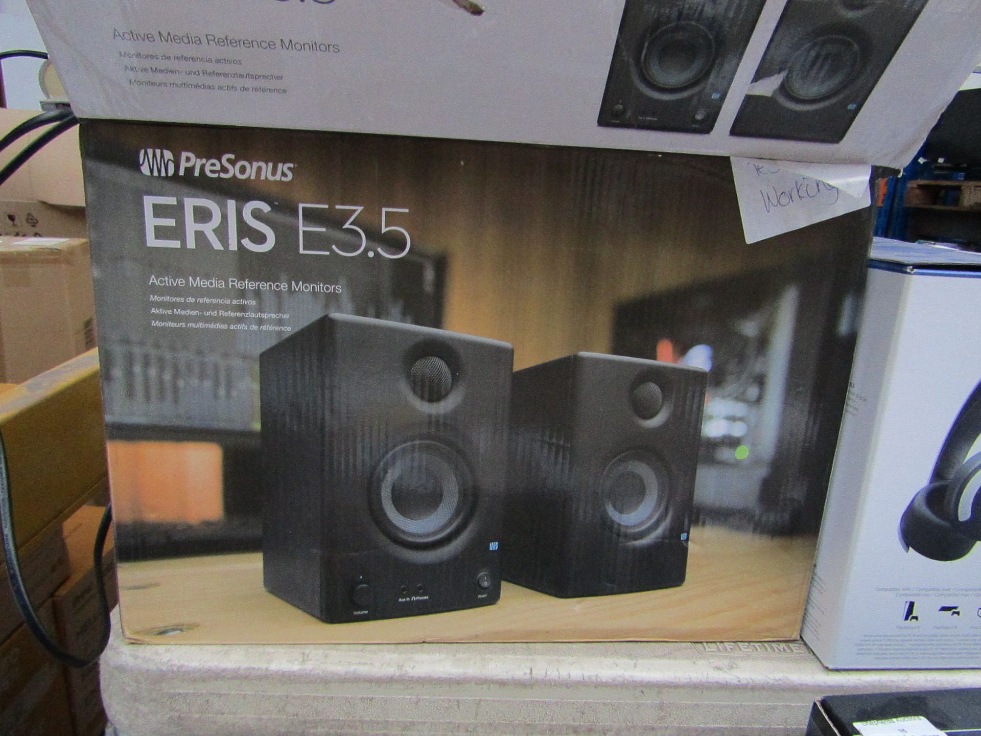 PreSonus Eris E3.5 Speakers - Tested Working but may not have power lead - RRP £85