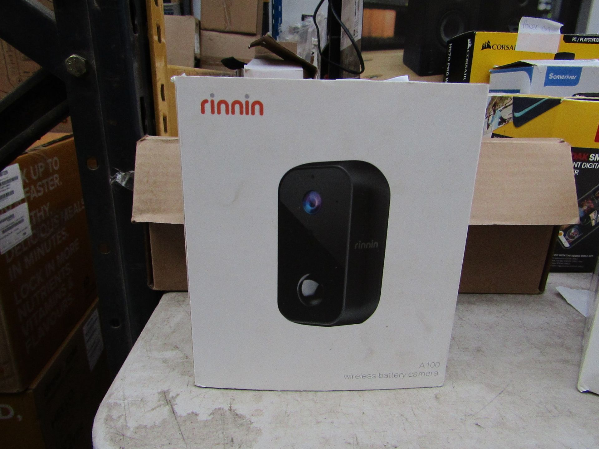 Rinnin Wifi Battery CCTV Camera - Untested & Boxed - RRP £80