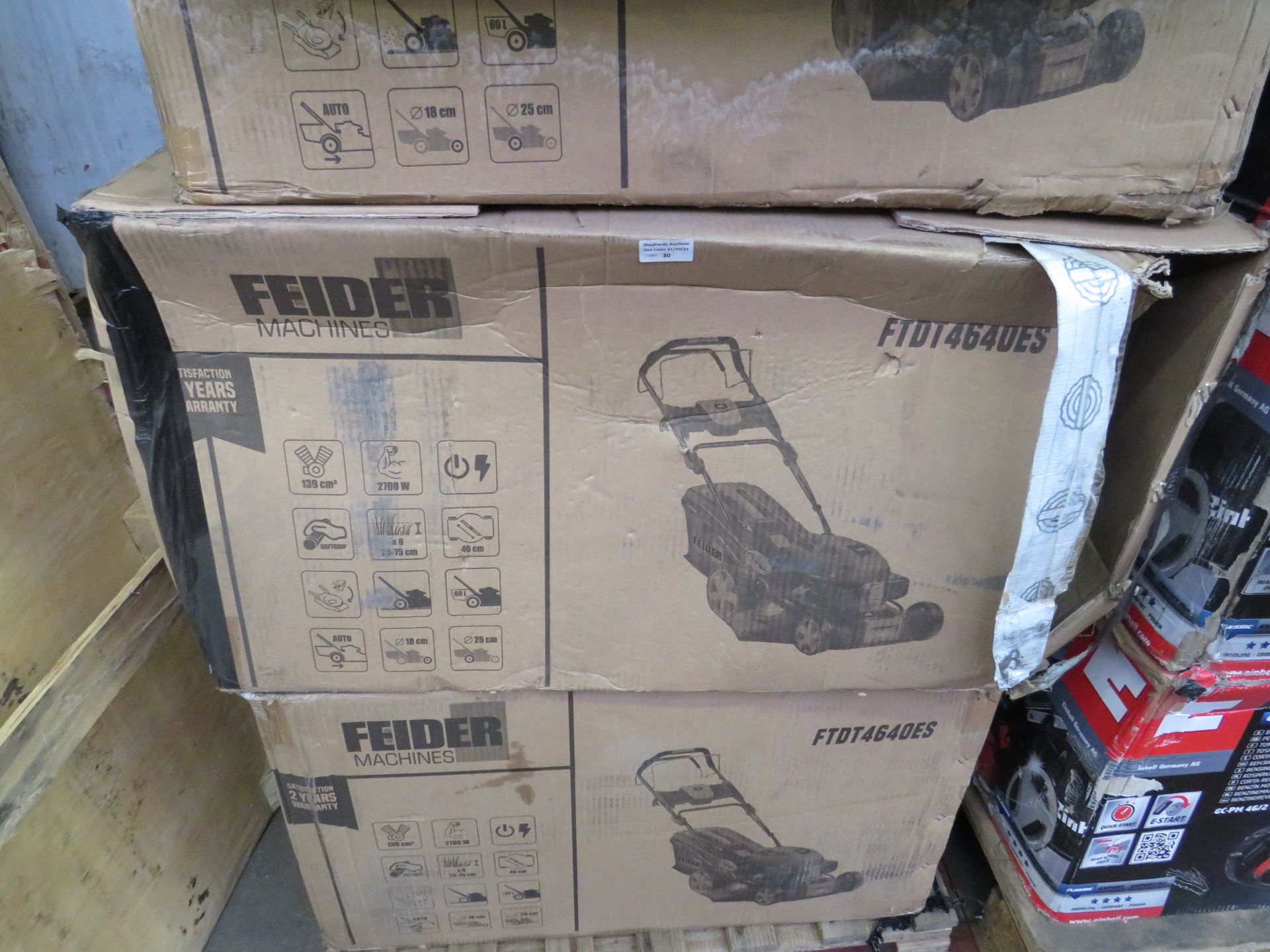 1x Feider - FTDT4640ES Petrol Lawn Mower - Used Condition - Unchecked and Untested - RRP £399. @