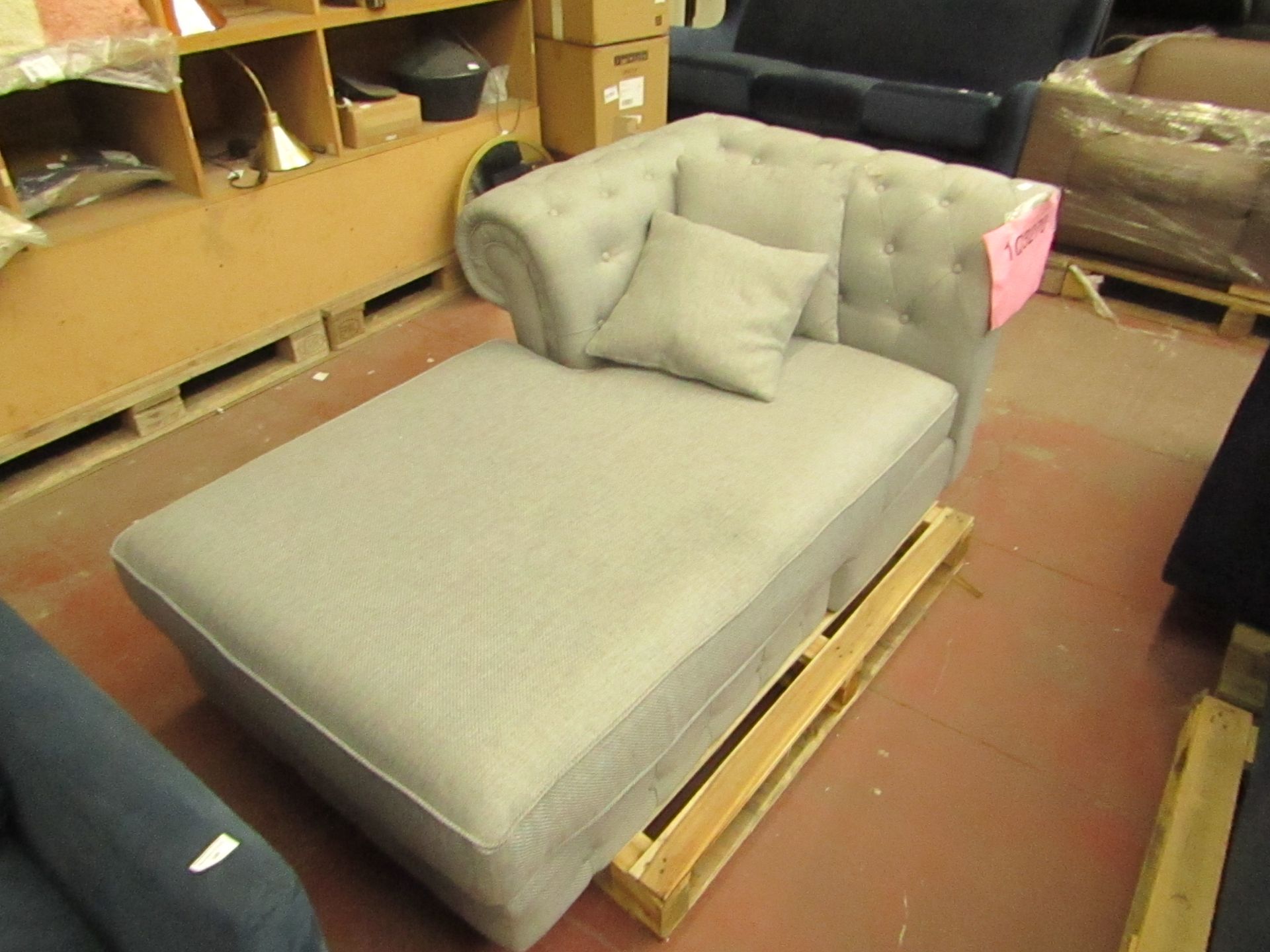 1 x Made.com Branagh Left Hand Facing Chaise End Sofa Pearl Grey RRP £1299 SKU MAD-SOFBRA032GRY-