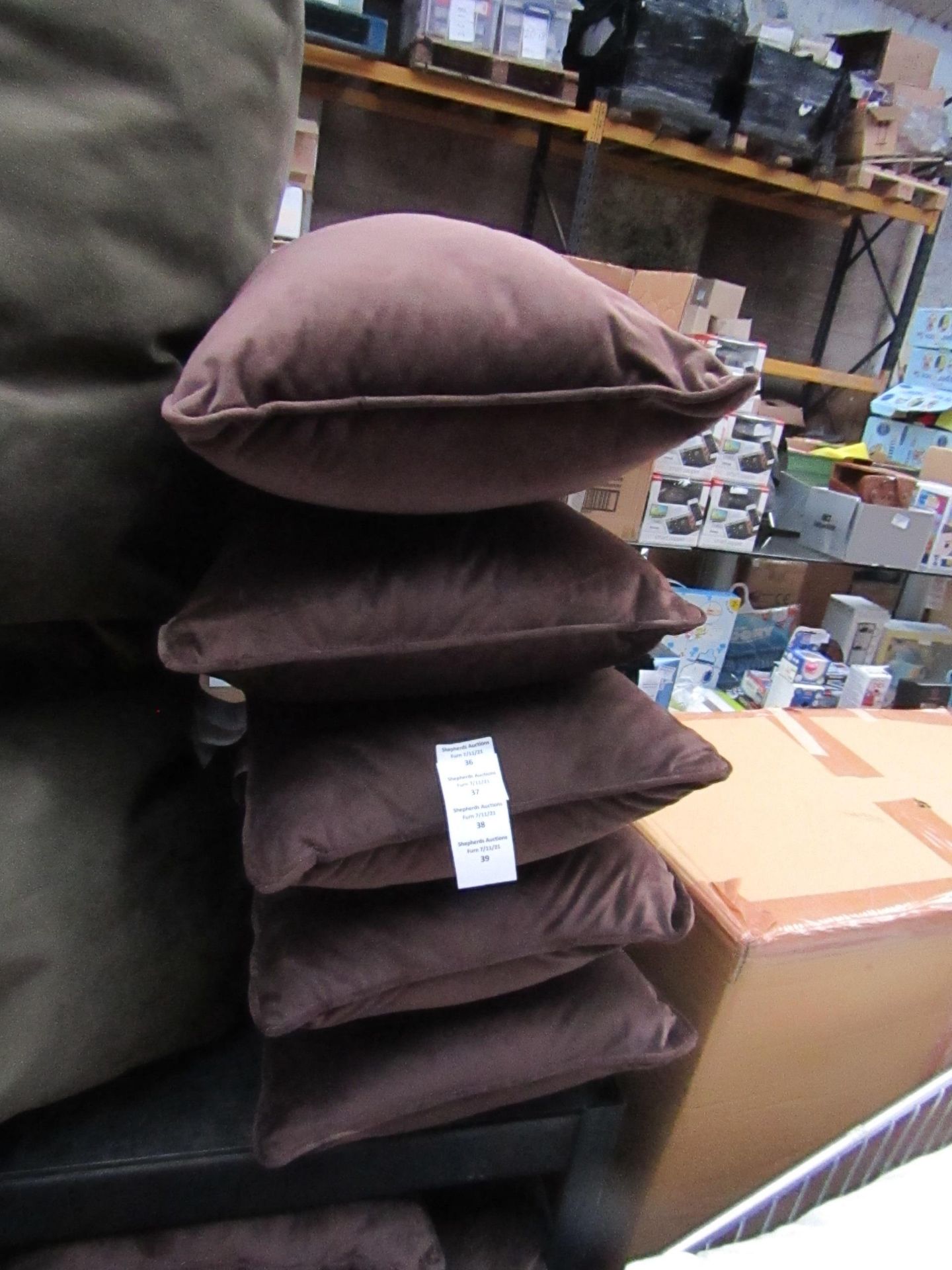 Costco set of 2x cushions velvet, no major damage.