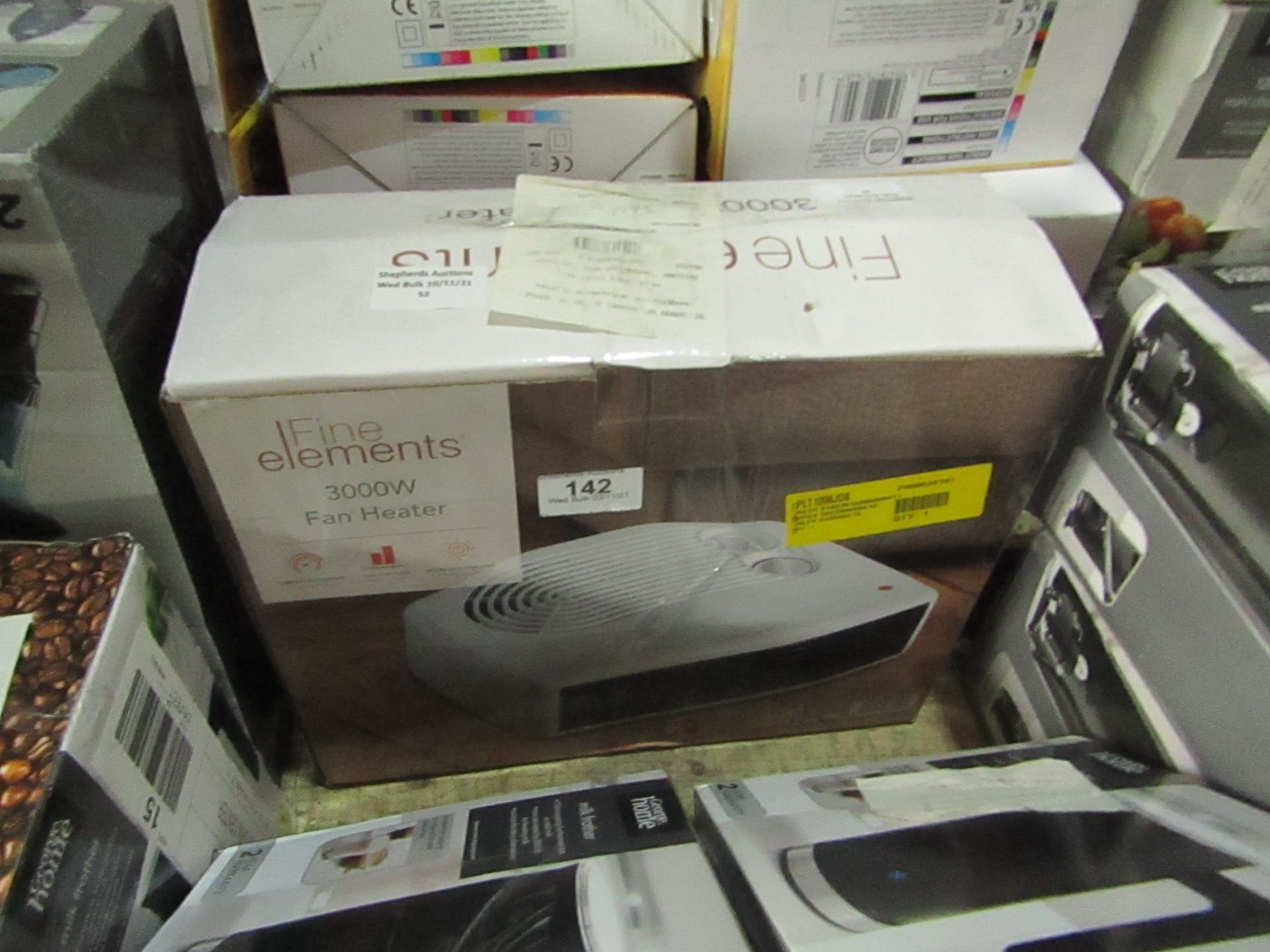 | 1X | 3000W FAN HEATER | UNCHECKED & BOXED | NO ONLINE RESALE | RRP £24 | TOTAL LOT RRP £24 |