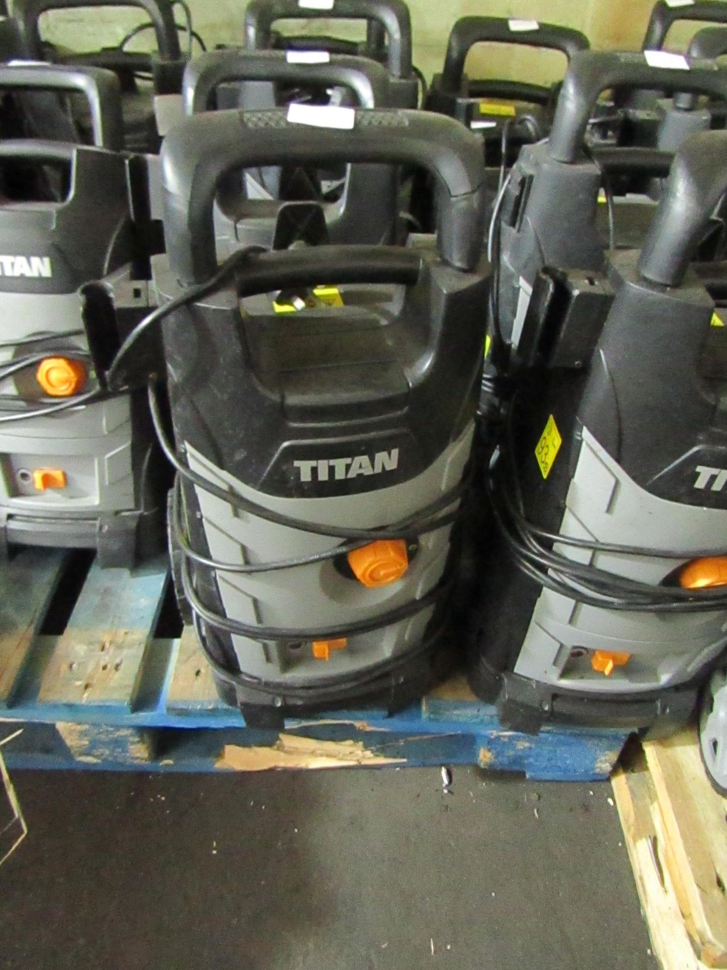 Titan - 1800w High Pressure Washer - TTB1800PRW - Item Power On - Please Note No Attachment Present