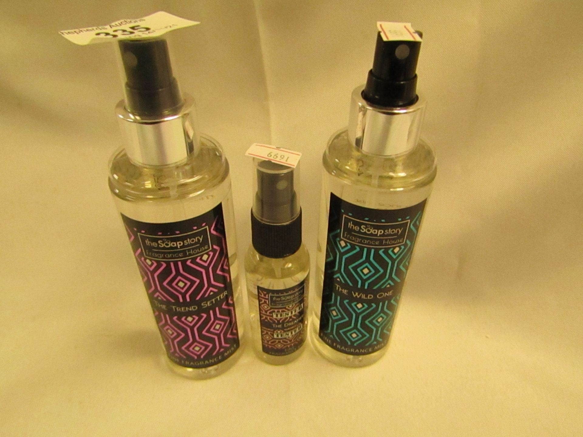 3 X The Soap Story Fragrance Home Sprays 2 X 200mls 1 X 50mls All new