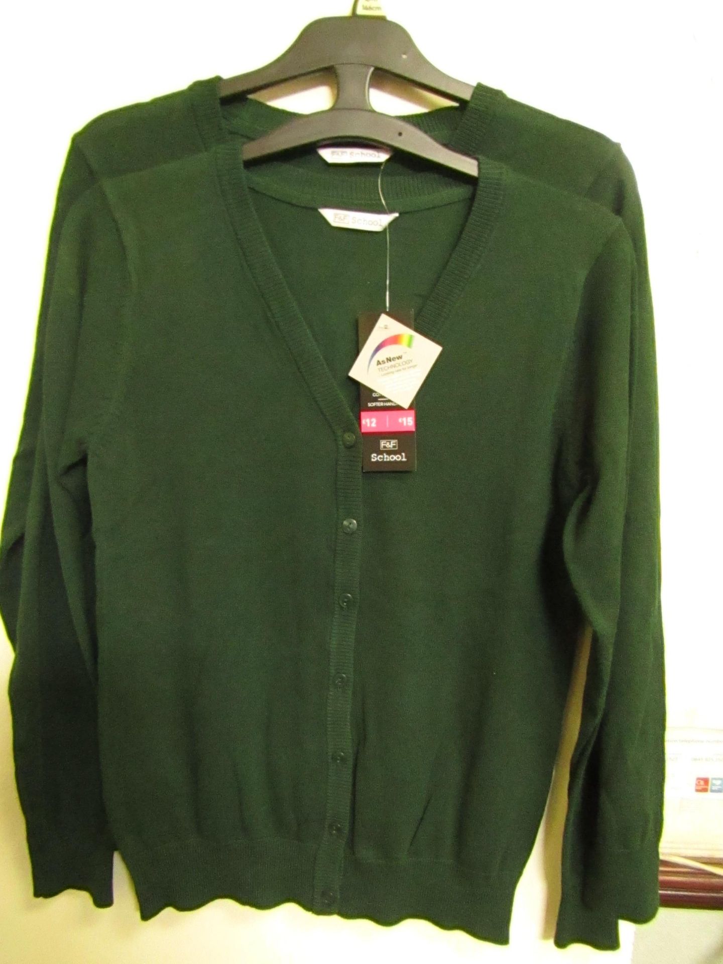 10 X F&F Girls Green School Cardigans Aged 10-11 yrs RRP £12 each new With Tags