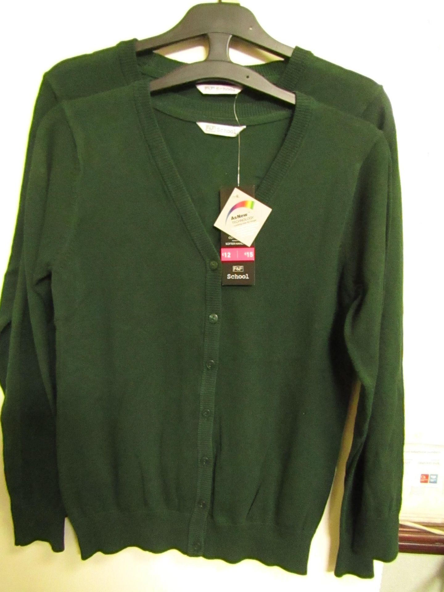 10 X F&F Girls Green School Cardigans Aged 10-11 yrs RRP £12 each new With Tags