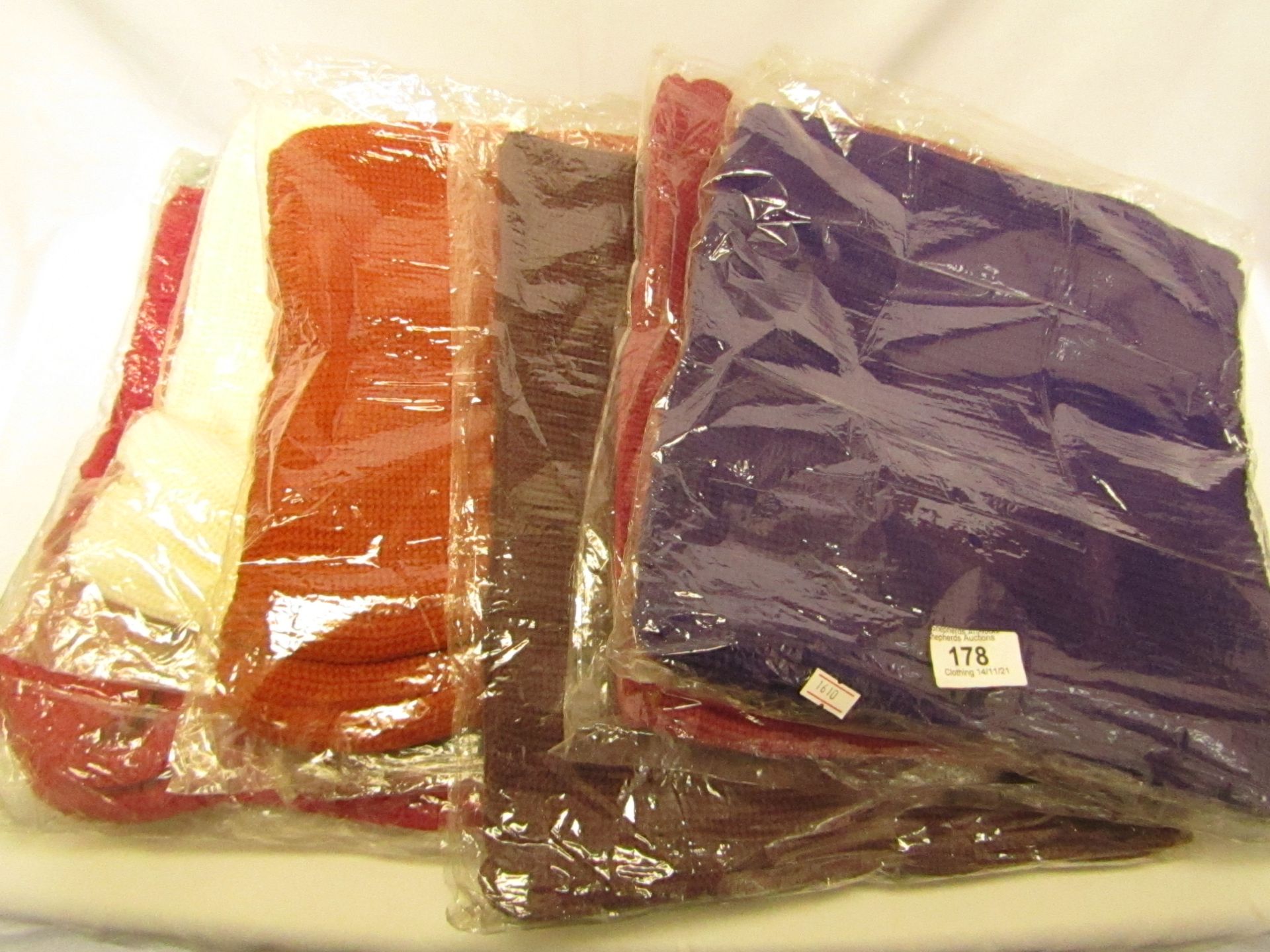 8 X Various Coloured Knitted Snoods All New & Packaged