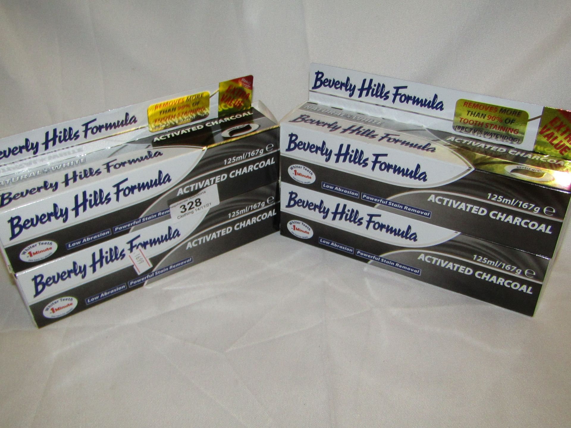 4 X Beverly Hills Formula Toothpaste,125 MLS Activated Charcoal New & Packaged