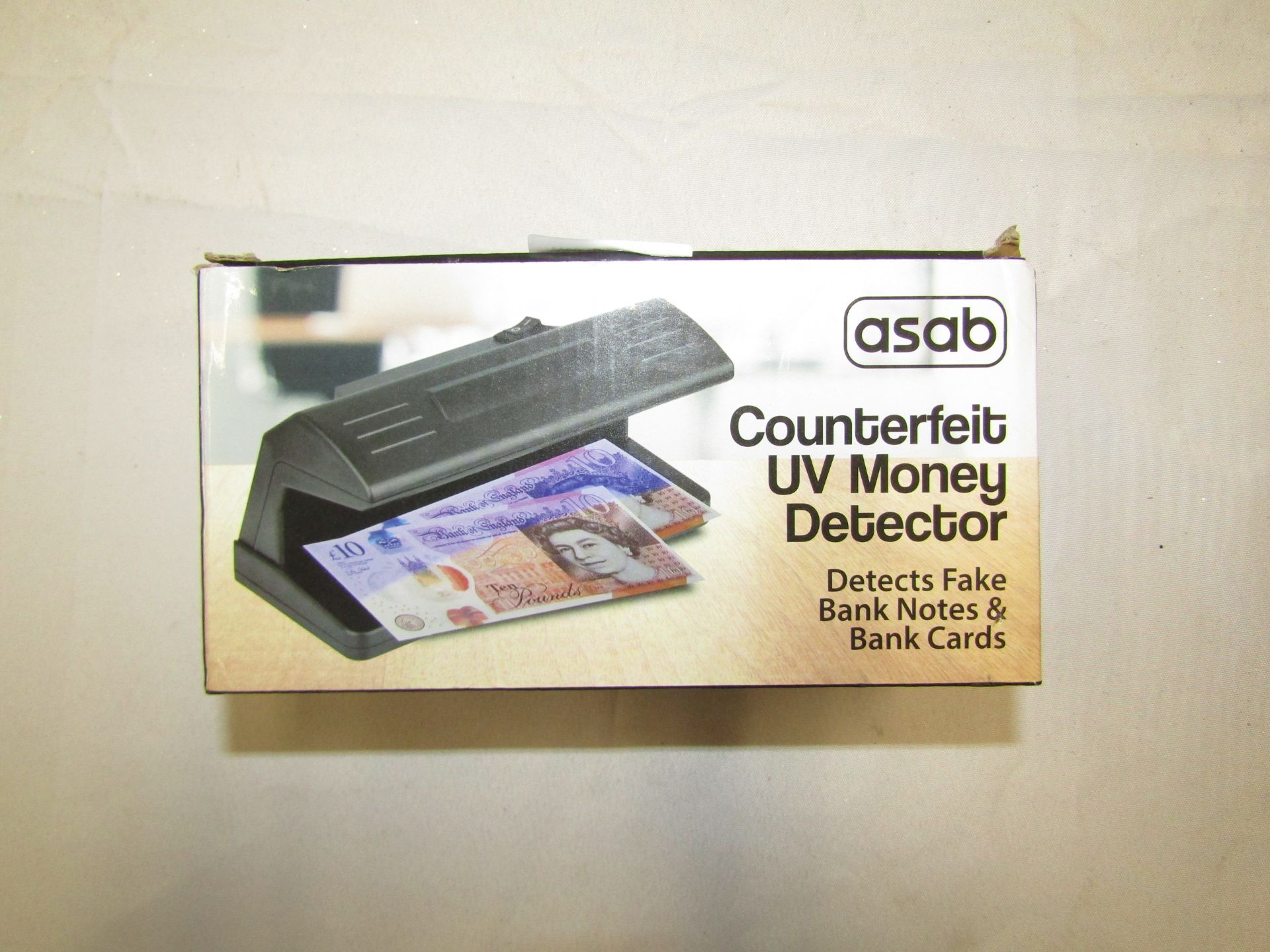 1 x Asab Counterfeit UV Money Detector packaged tested working