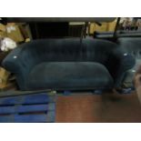| 1X | MADE.COM 2 SEATER BUTTON BACK, TEAL SOFA | NEEDS A GOOD CLEAN & HAS IMPERFECTIONS ON THE