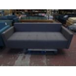 | 1X | MADE.COM CHOU STYLE CLICK CLACK SOFA BED | GREY | GOOD CONDITION BUT HAS A STITCHABLE RIP