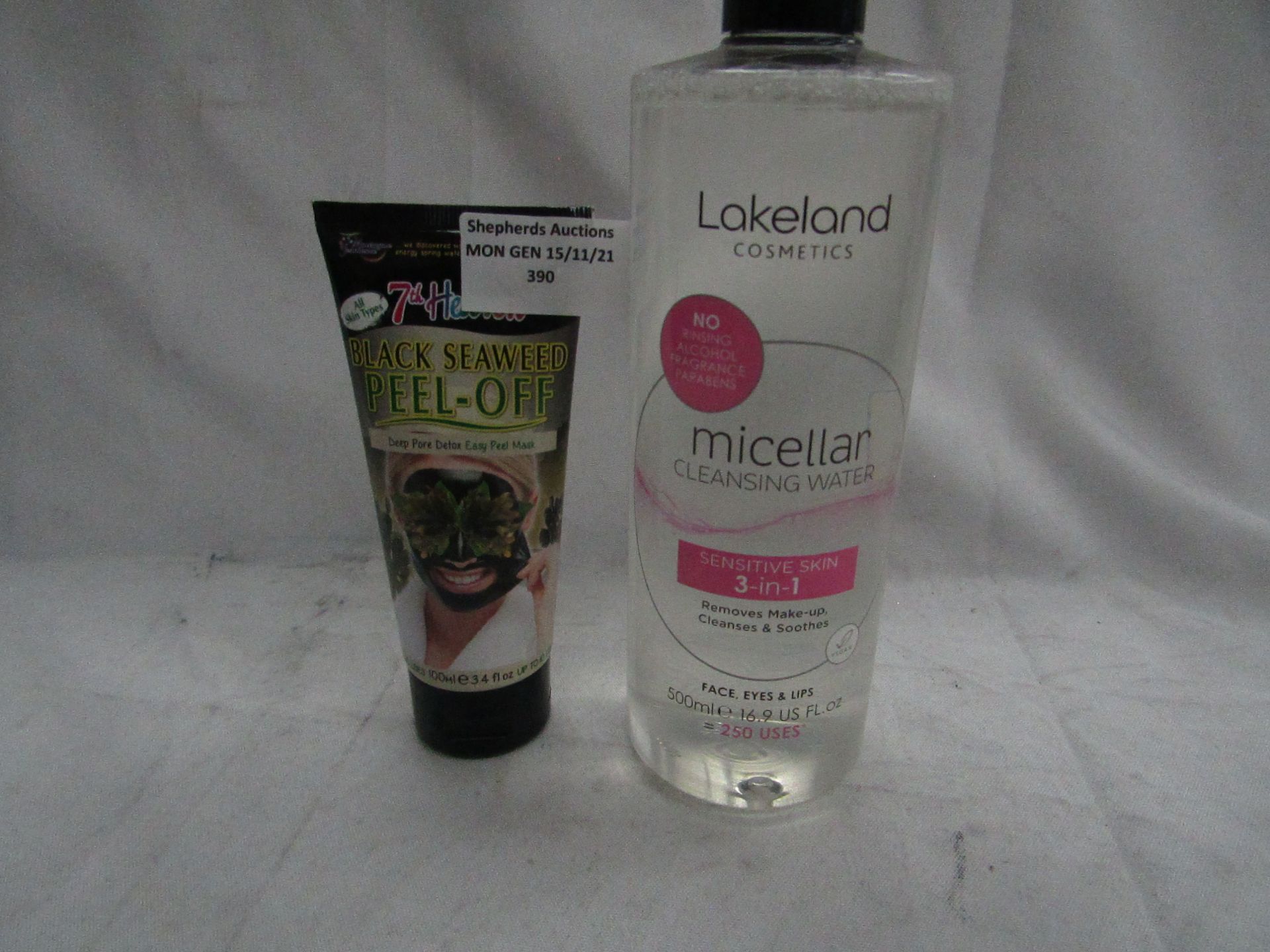 7th Heaven - Black Seaweed Peel-Off Mask 100ml - Unused. 1x Lakeland Cosmetics - Micellar