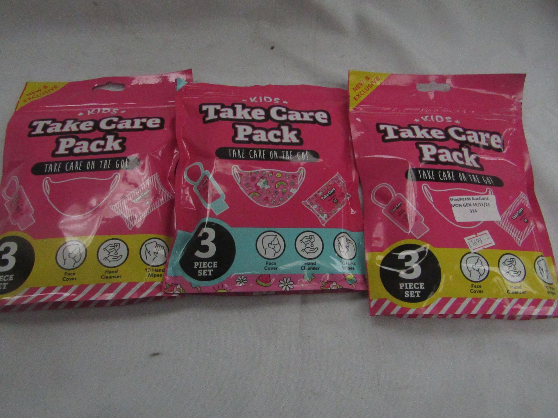 3x Kids - Take Care Pack - Girls - Unused & Packaged.