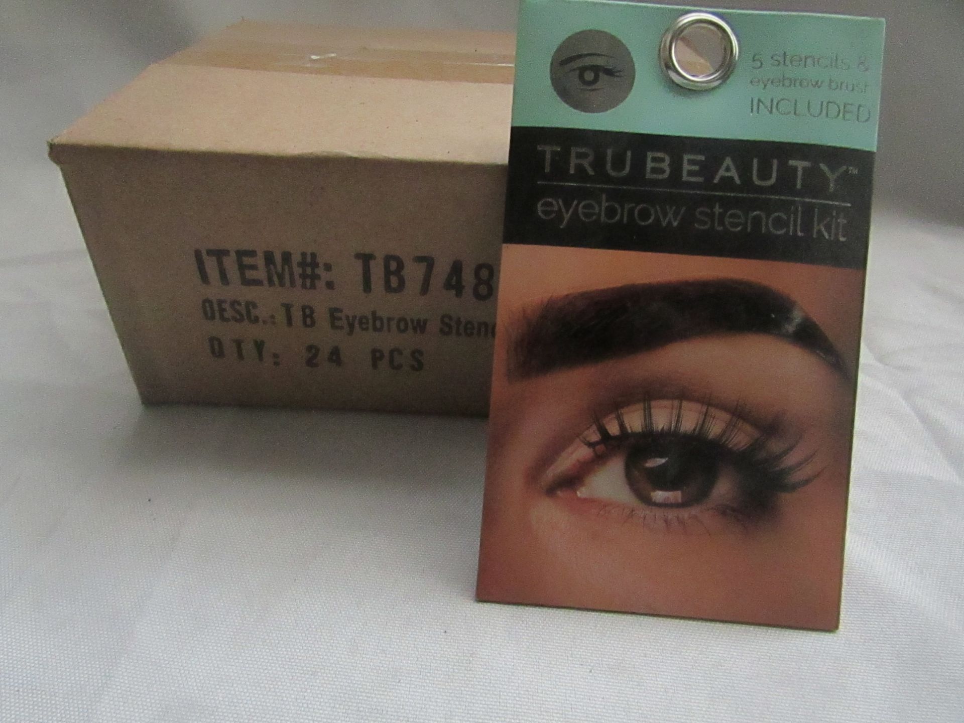 2x Box Containg 24 TrueBeauty - Eyebrow Stencil Kits - Unused & Boxed.