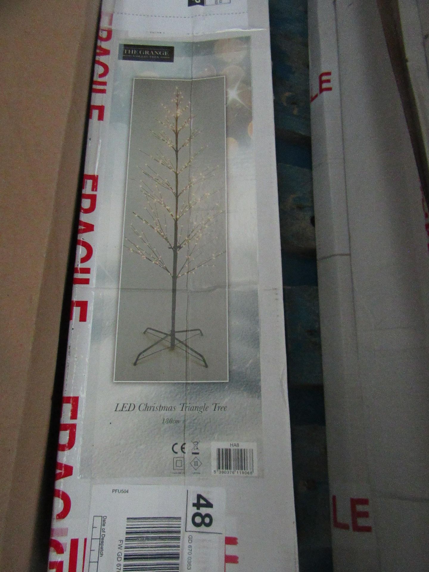 | 1X | THE GRANGE COLLECTION LED CHRISTMAS TRIANGLE TREE | UNCHECKED & BOXED |