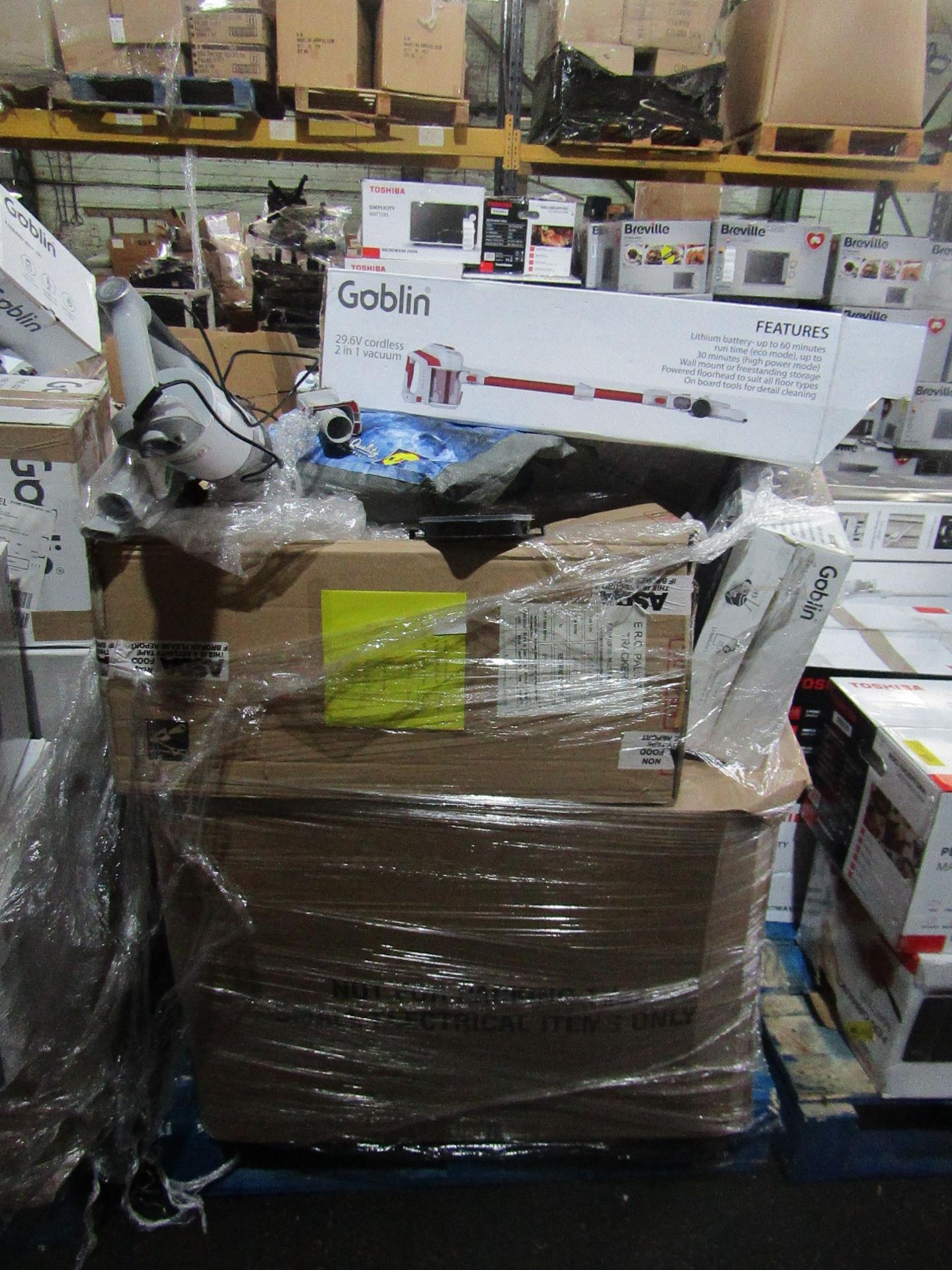 | 1X | PALLET OF GOBLIN VACUUM CLEANERS | UNCHECKED & SOME BOXED | NO ONLINE RESALE | RRP - |