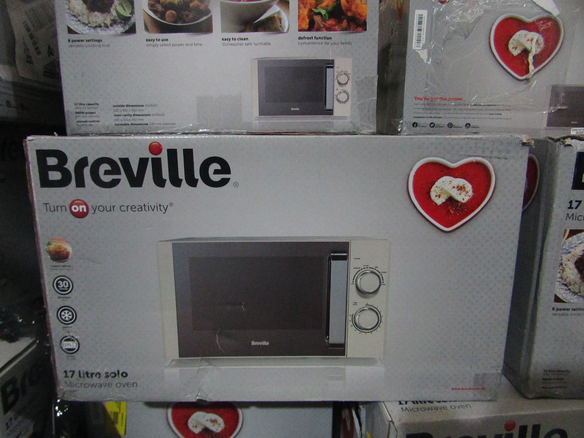 | 5X | BREVILLE MICROWAVE OVEN | UNCHECKED | NO ONLINE RESALE | RRP £60 | TOTAL LOT RRP £300 |