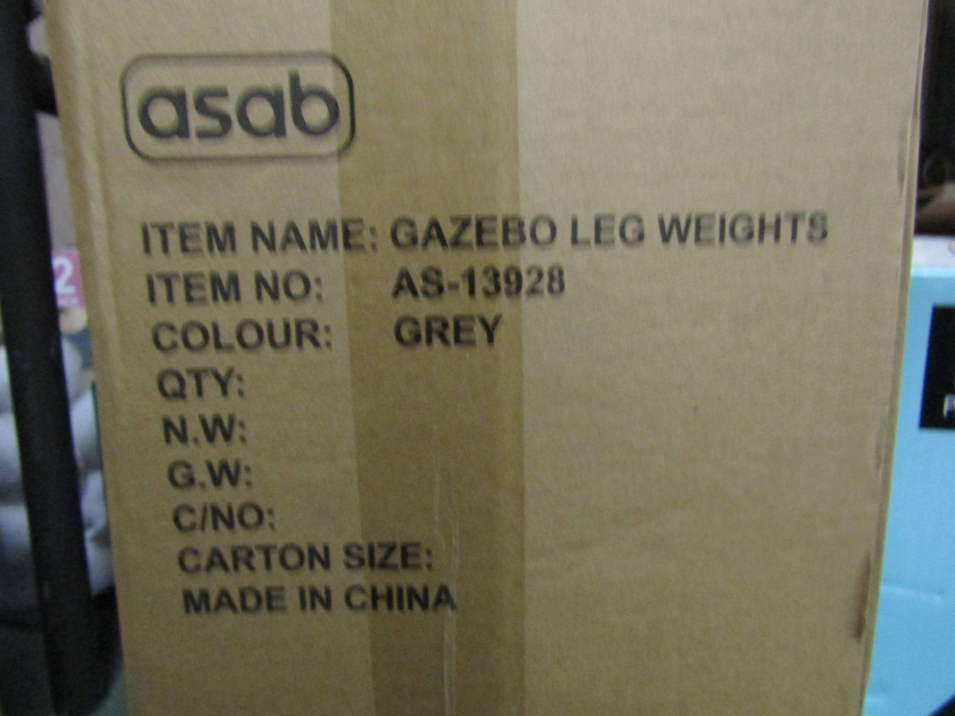 1x Set of 4 Asab Grey Leg Weights boxed looks new