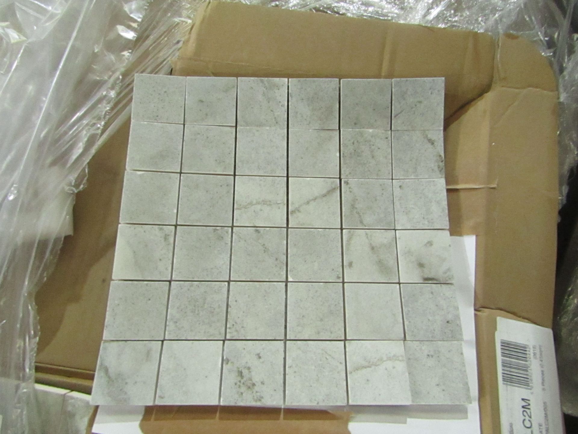 38x Packs of 5 Palace Cool slate 300x300mm Mosaic tile sheets ref PALC2M, brand new and boxed.RRP £