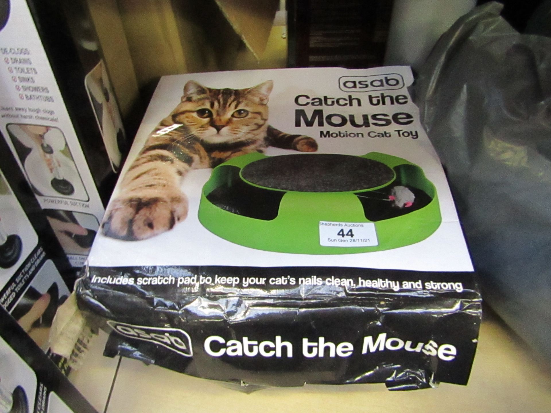 1x Asab Catch The Mouse Motion Cat Toy, Unchecked & Boxed.