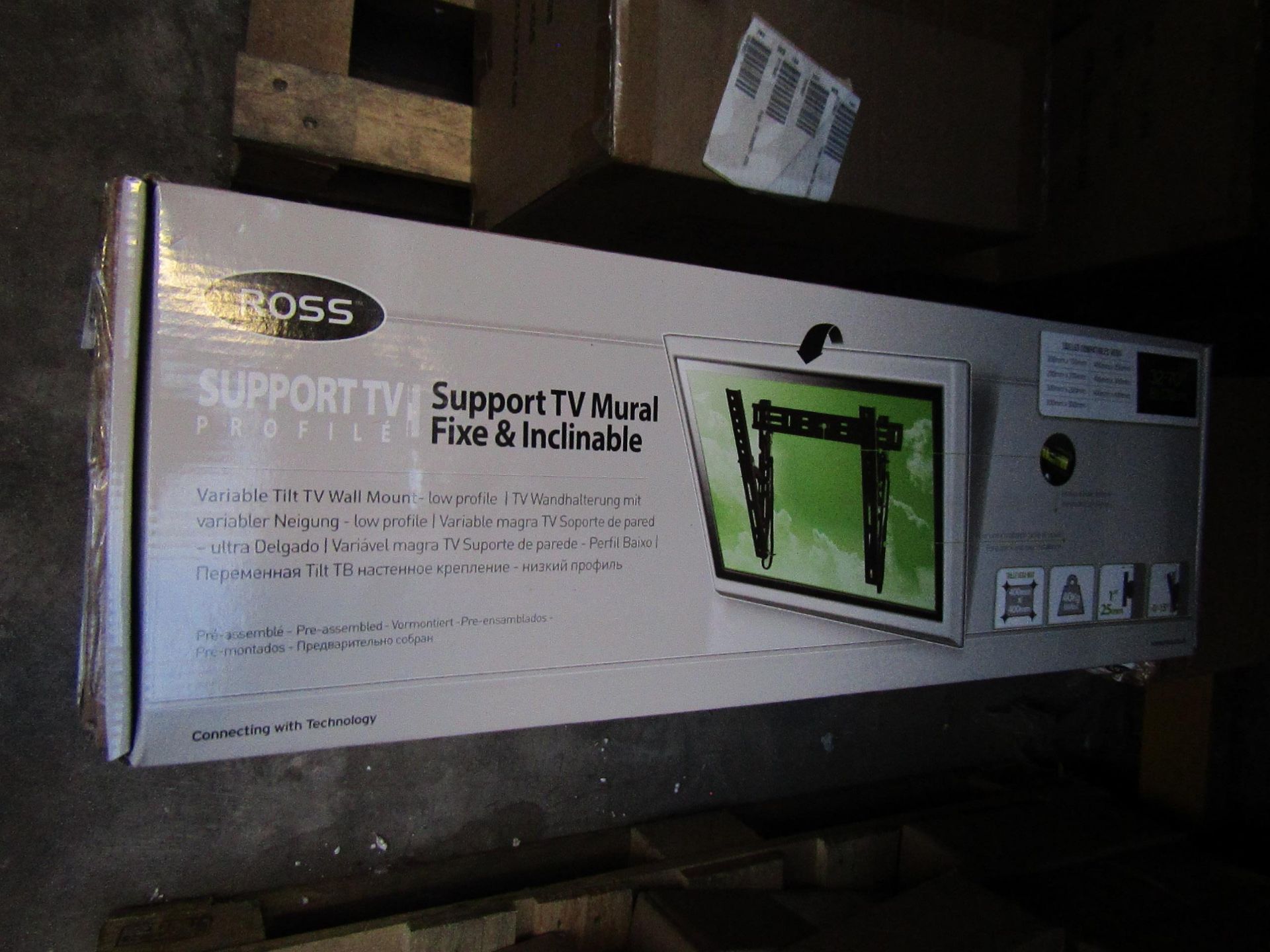 Ross Variable tilt Tv wall mount for 32" to 70" TV's, new and boxed