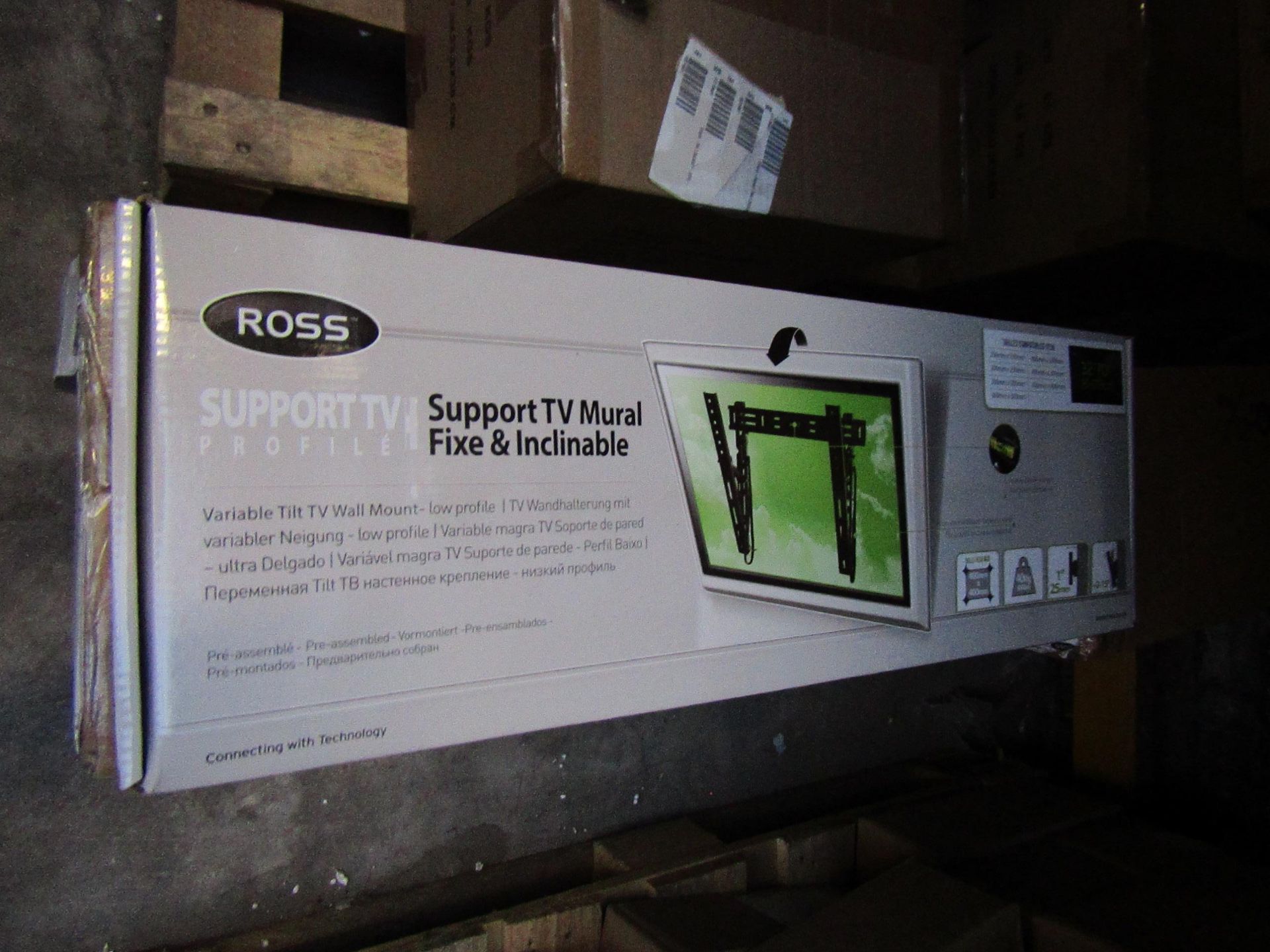 Ross Variable tilt Tv wall mount for 32" to 70" TV's, new and boxed