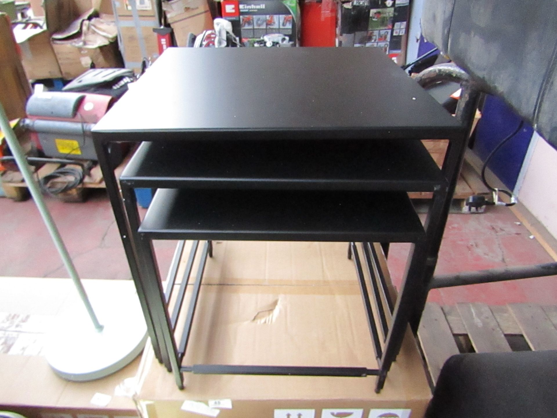 1 x Made.com Solomon Nest of 3 Side Tables Black RRP Â£149 SKU MAD-CTBSOL005BLK-UK TOTAL RRP Â£149