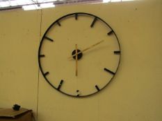 1 x Made.com Felman Statement Oversized Floating Clock Matt Black & Brass RRP £69 SKU MAD-