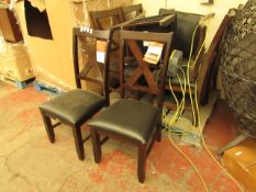 2x Bayside Furnishing Dining chairs, may have small marks and imperfections, viewing is re4commended