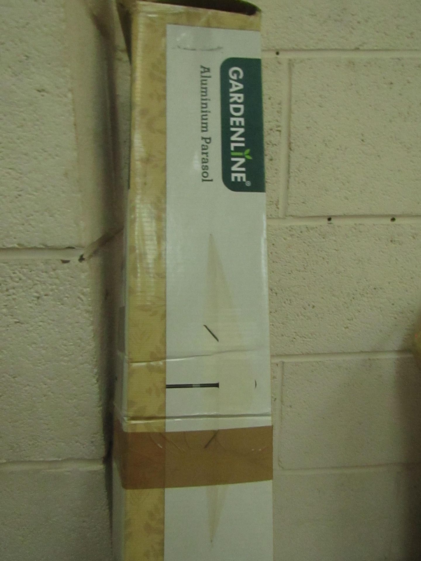 Gardenline Aluminium Parasol - Unchecked & Boxed - RRP £22.99.