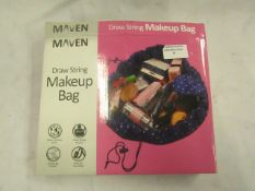 1x Draw String Makeup Bag, Unchecked & Boxed.