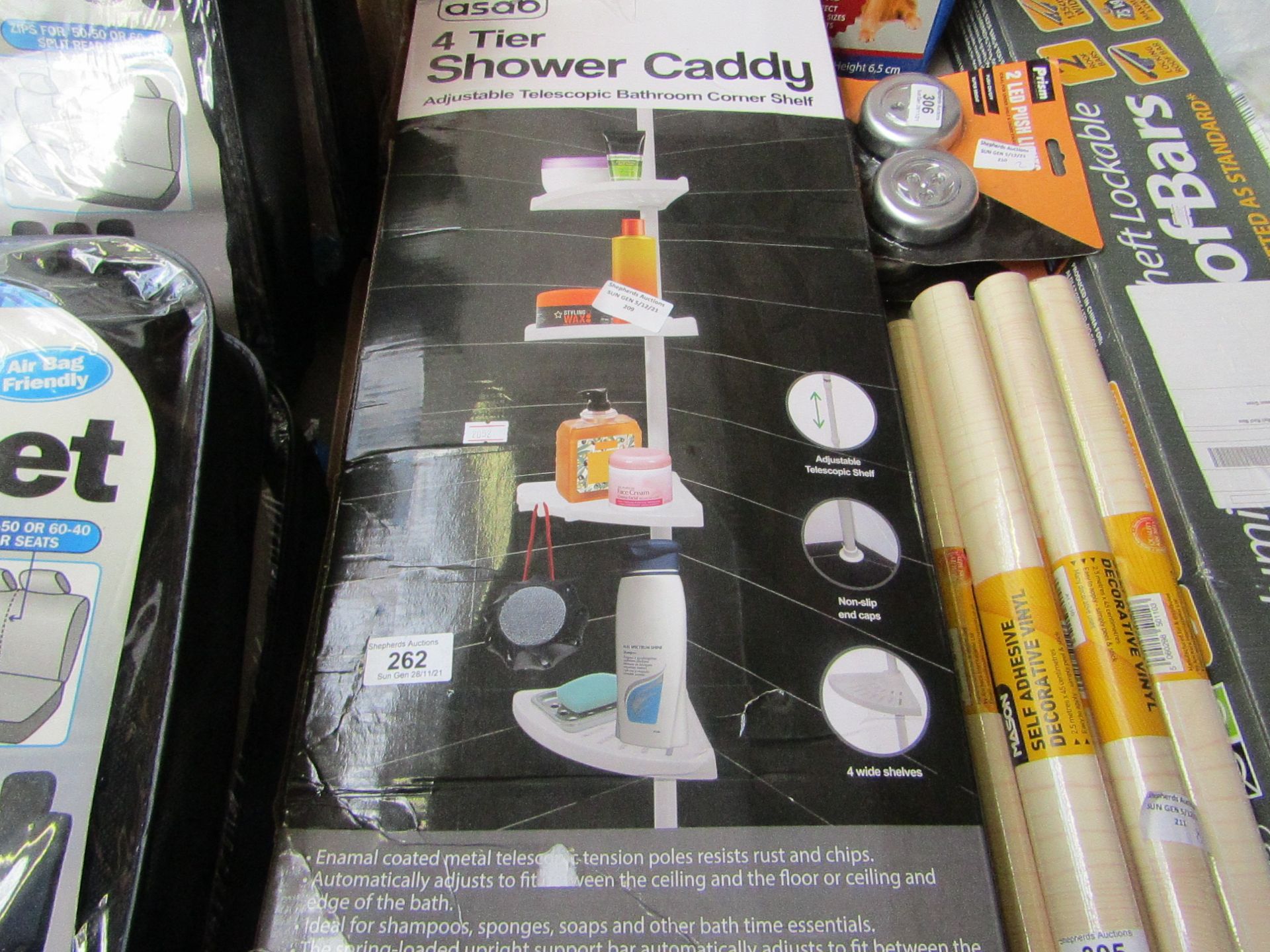 2x ASAB 4 Tier Shower Caddy - Unchecked & Boxed