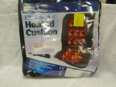 3x 12v Universal Heated Cushion, Unchecked & Packaged.