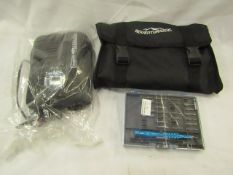 3x Items Being, 1x Cable Reel Case, 1x Precision Bit Set 32 Pieces, 1x Adventure Kit Bag With Rubber