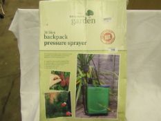1x 16L Backpack Pressure Sprayer, Unchecked & Boxed.