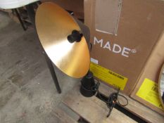 1 x Made.com Arne Table Lamp Black and Gold Foil RRP £69 SKU MAD-AP-TLPARN012BLK-UK TOTAL RRP £69