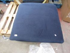 1 x Made.com Analia Soft Filled Pillow Top Ottoman - Twilight Blue Velvet RRP £199 SKU MAD-AP-